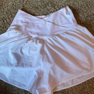 Aerie cross body flare shorts